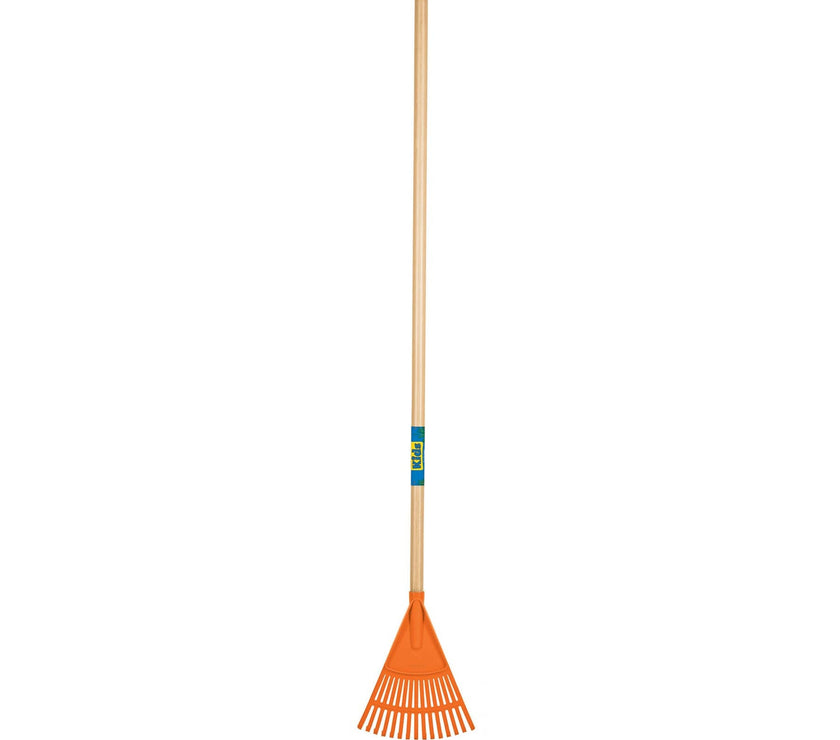 RASTRILLO PLASTICO PARA NIÑOS MANGO 42 NARANJA