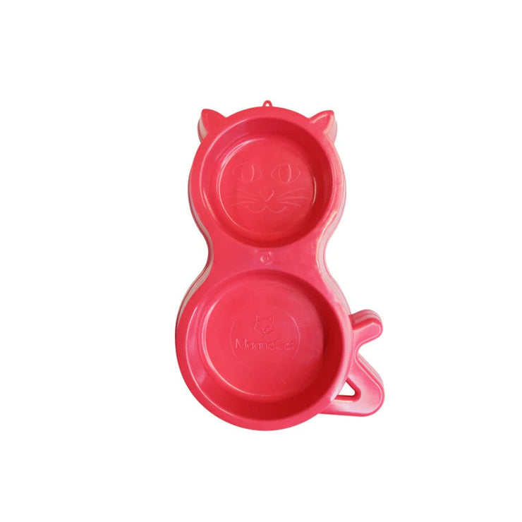 COMEDERO Y BEBEDERO DE PLASTICO GATO