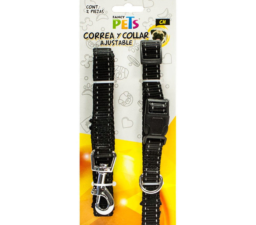 COLLAR CH C/CORREA C/BANDAS REFLEJANTES FL8710