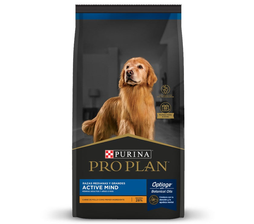 Purina® Pro plan® Adulto Senior Razas Medianas y Grandes Active Mind Carne Pollo