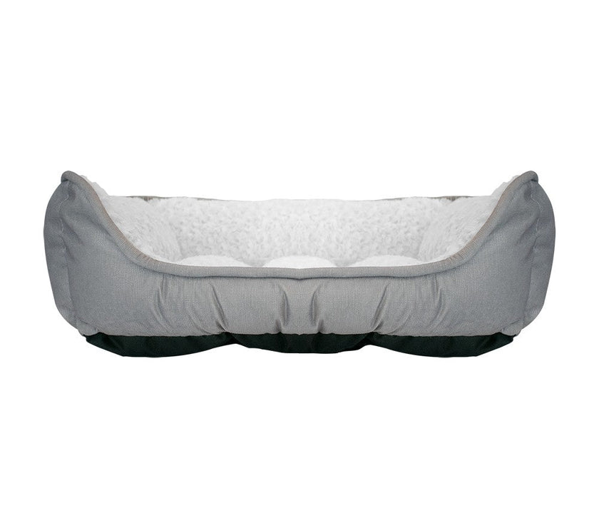 CAMA DE PELUCHE GRIS C/BLANCO LORD TX10507
